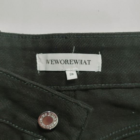 We Wore What Women's Jeans Size 26 Cut Out Straight Leg Black - Picture 7 of 13